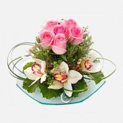 Τριαντάφυλλα & Ορχιδέα σιμπίτιουμ