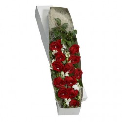 Κόκκινα Τριαντάφυλλα & Λευκή Ορχιδέα